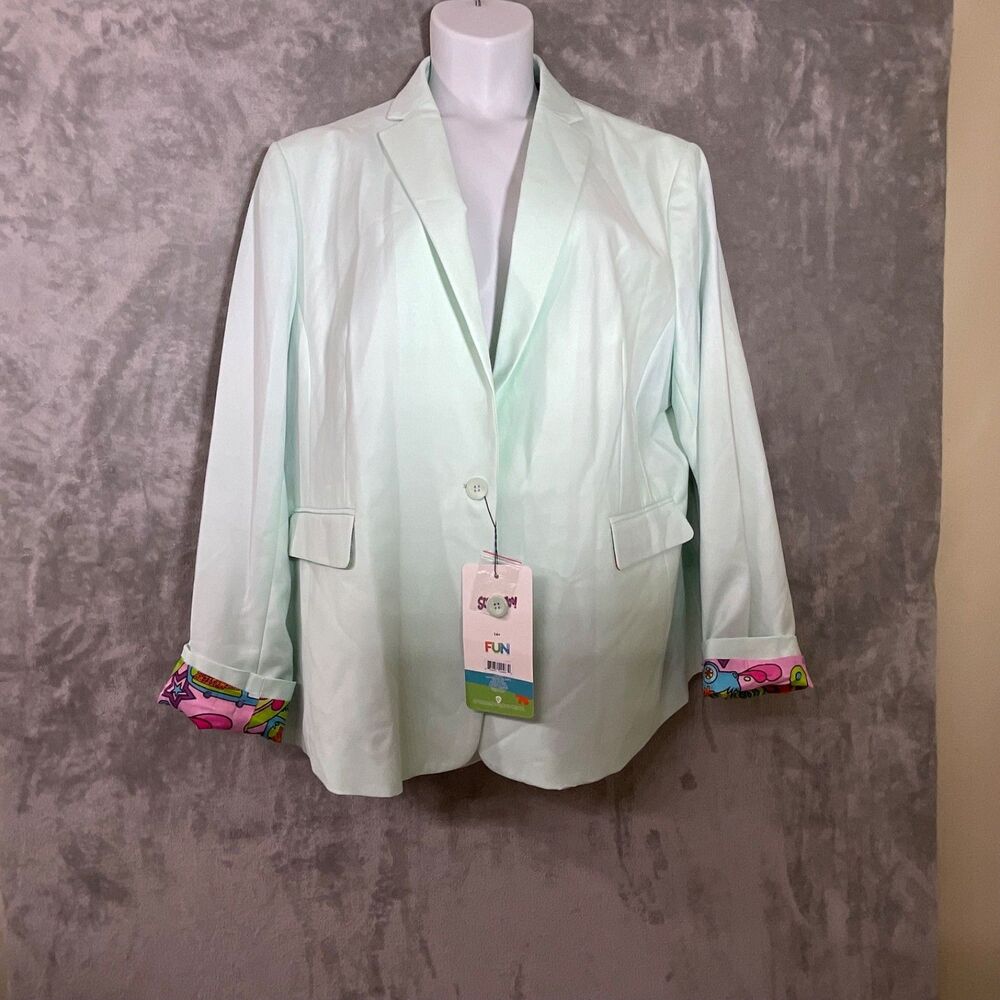 NWT Scooby-Doo Mystery Machine & friends lining blazer Jacket women’s size 24